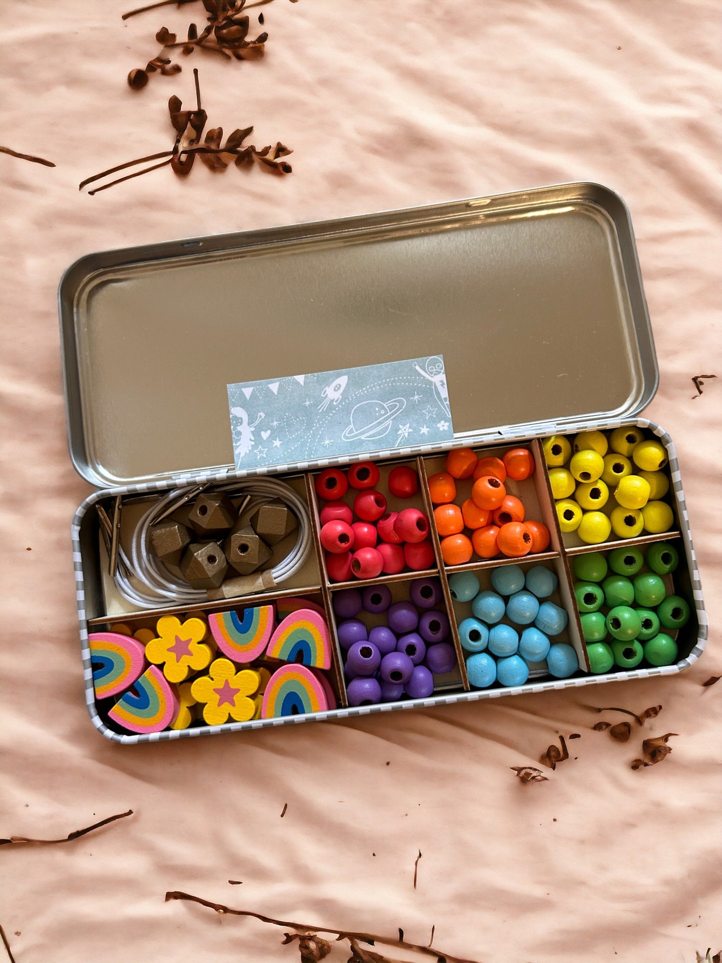 Rainbow & Flower Bracelet Beading Kit - 5 Bracelets