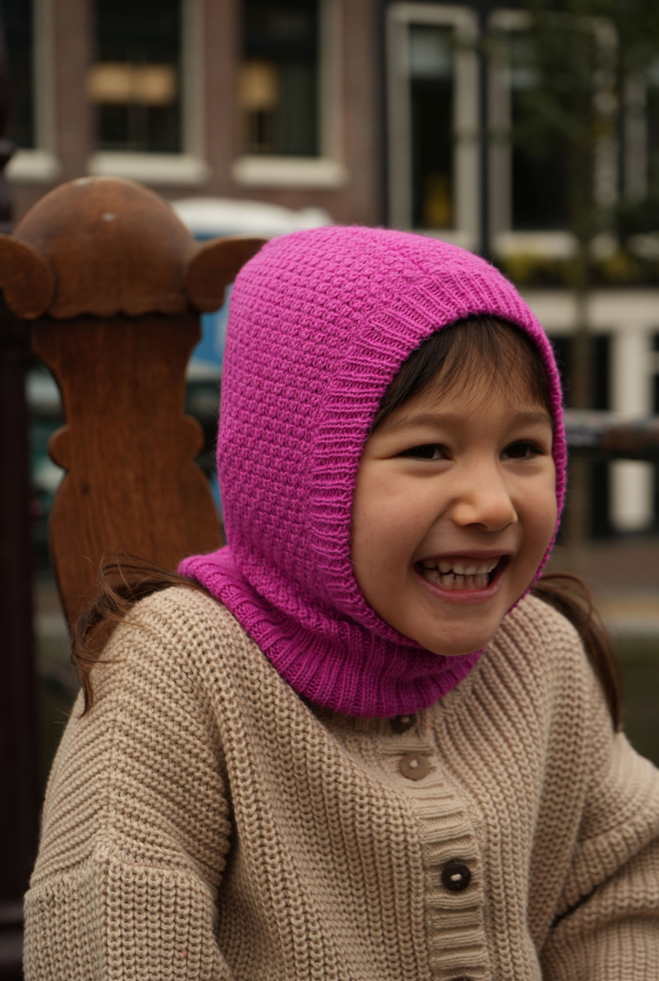 The Baby Alpaca Balaclava - SUNSET BERRY