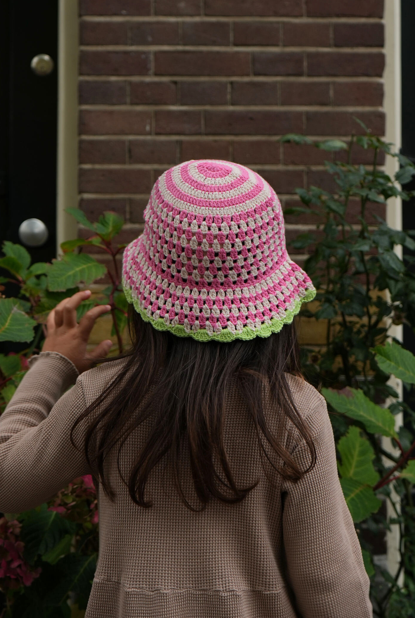 The Cotton Crochet Hat - PINK SPROUT