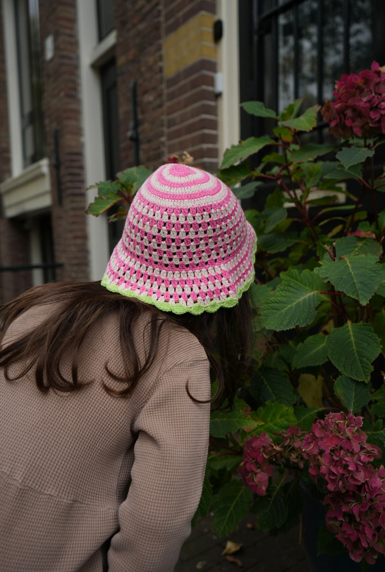 The Cotton Crochet Hat - PINK SPROUT