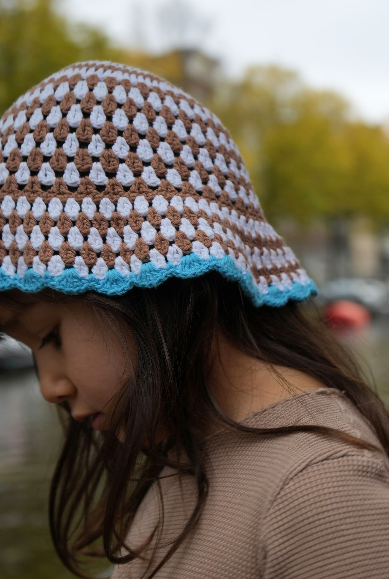 The Cotton Crochet Hat - EARTHY BROWN