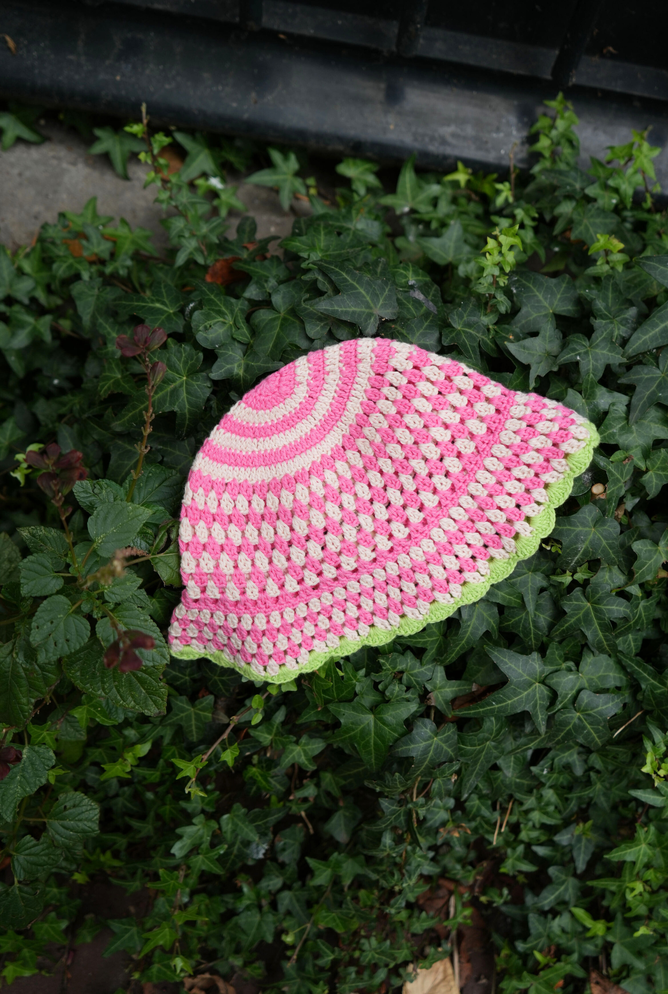 The Cotton Crochet Hat - PINK SPROUT