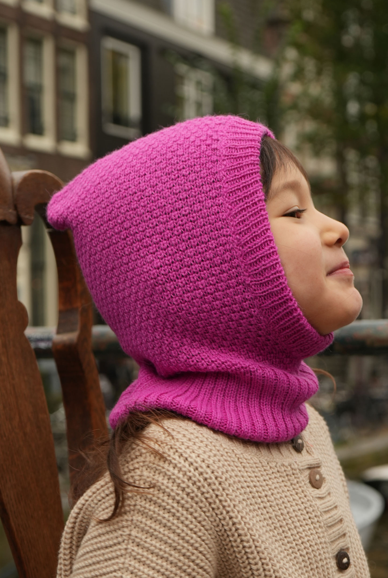 The Baby Alpaca Balaclava - SUNSET BERRY