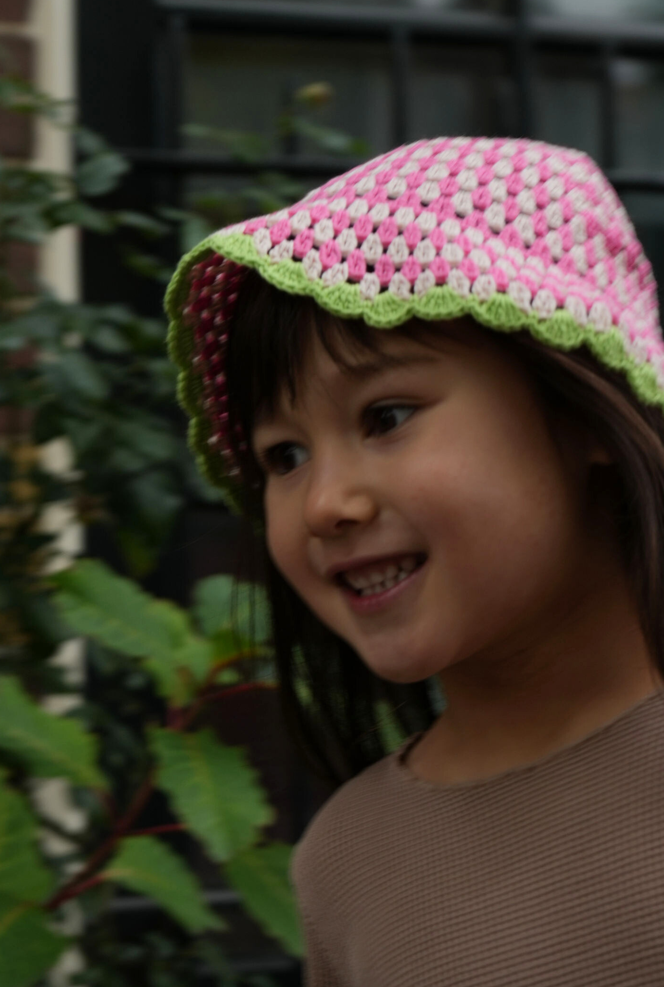 The Cotton Crochet Hat - PINK SPROUT
