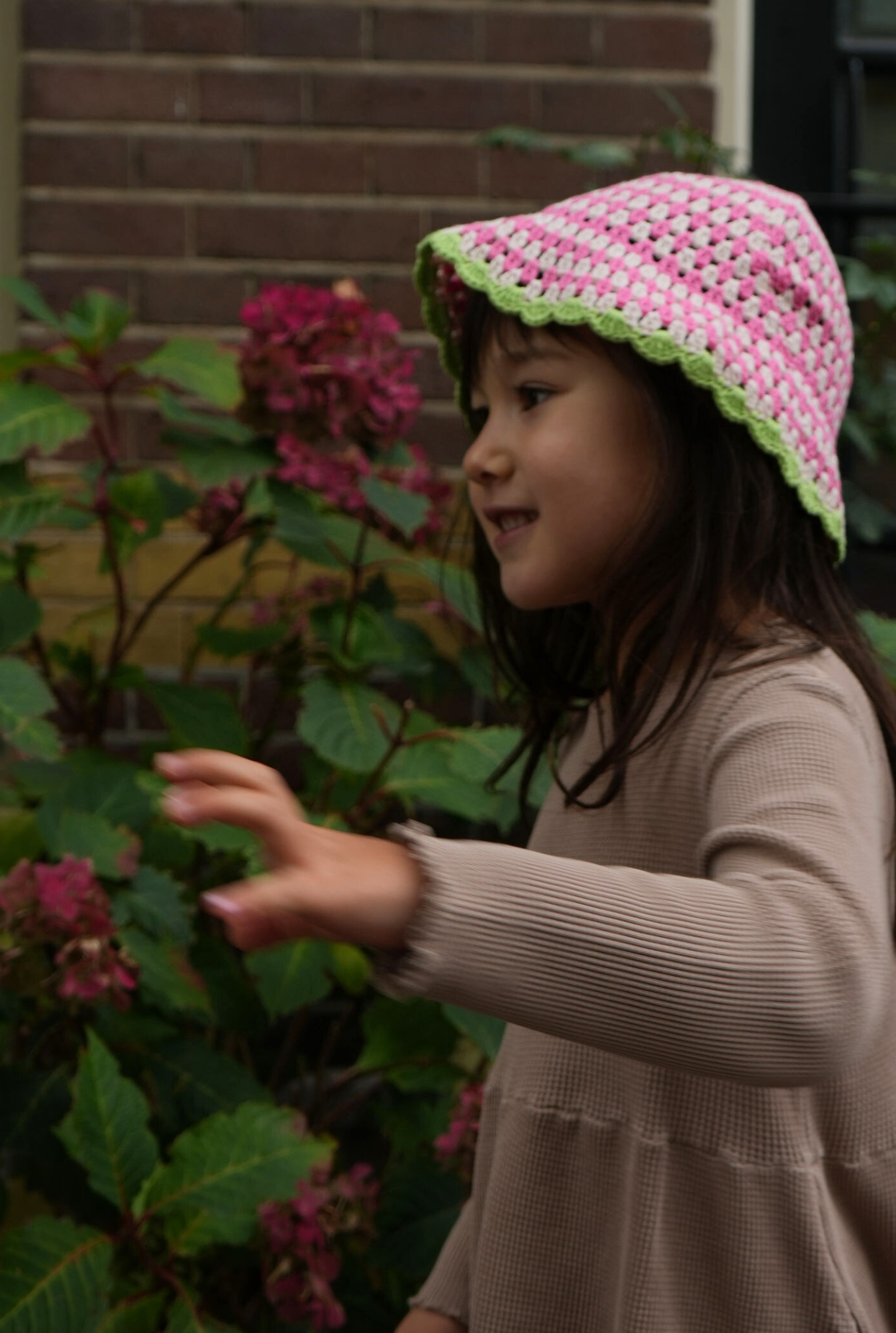 The Cotton Crochet Hat - PINK SPROUT
