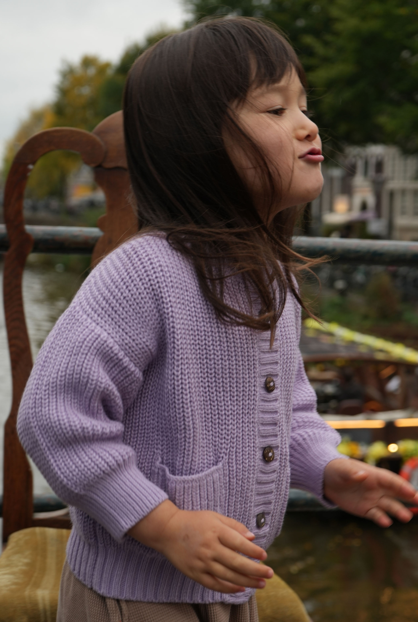 The Tanguis Cotton Cardigan - DREAMY LILAC