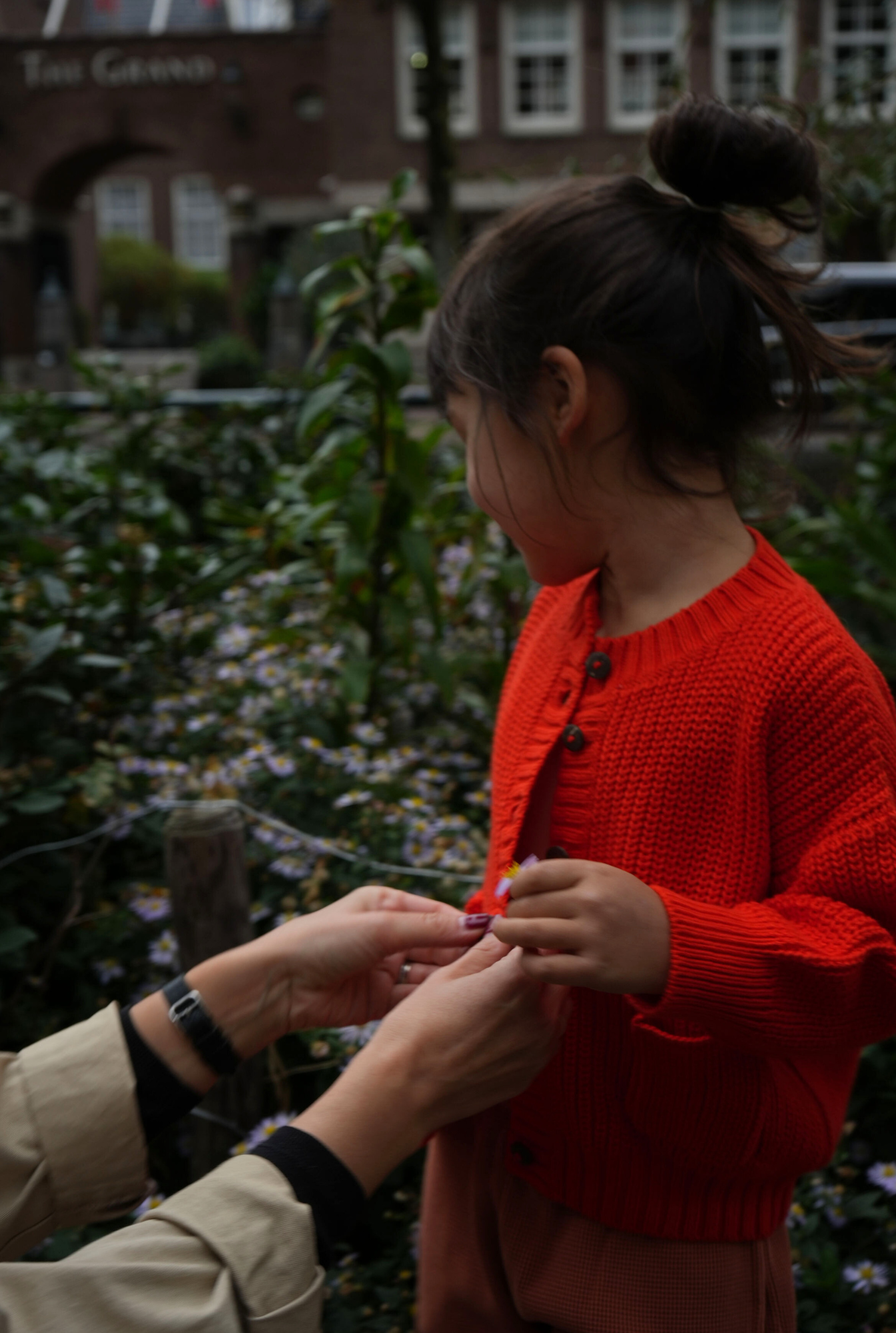 The Tanguis Cotton Cardigan - JOYFUL POPPY