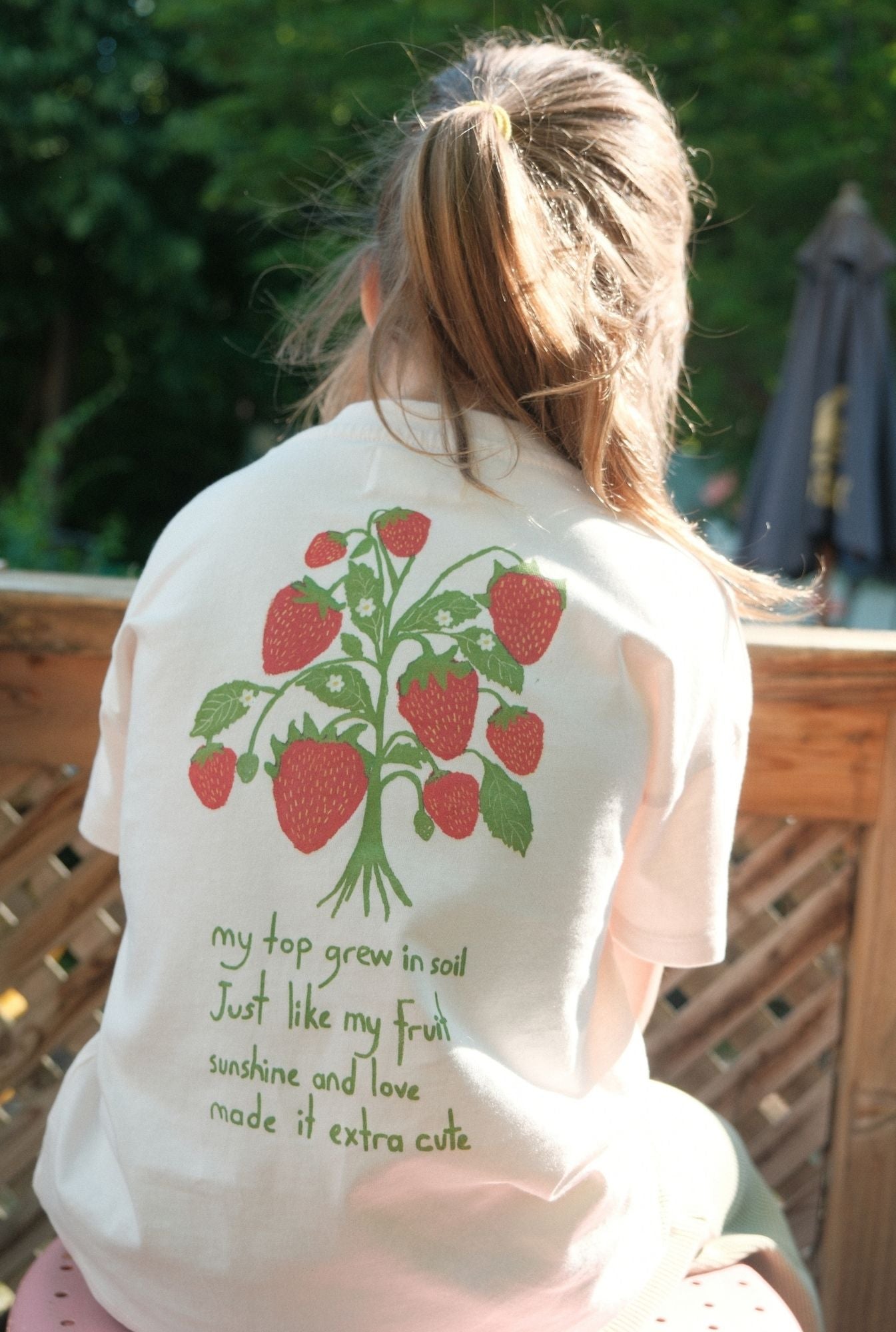 The Strawberry Tee - PETAL PINK