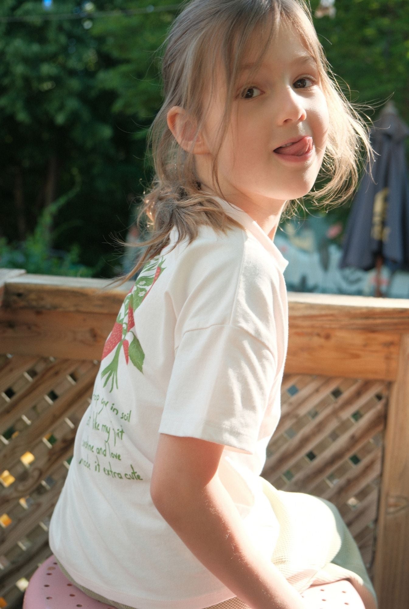 The Strawberry Tee - PETAL PINK