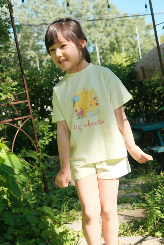 The Sun Tee - LIME CREAM